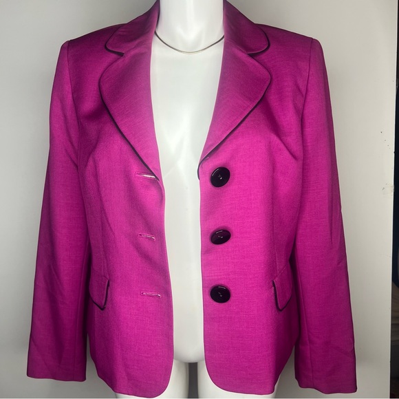 Le Suit Separates Polyester 3 Button Purple Suit Blazer Jacket Women's 18 - Picture 14 of 16